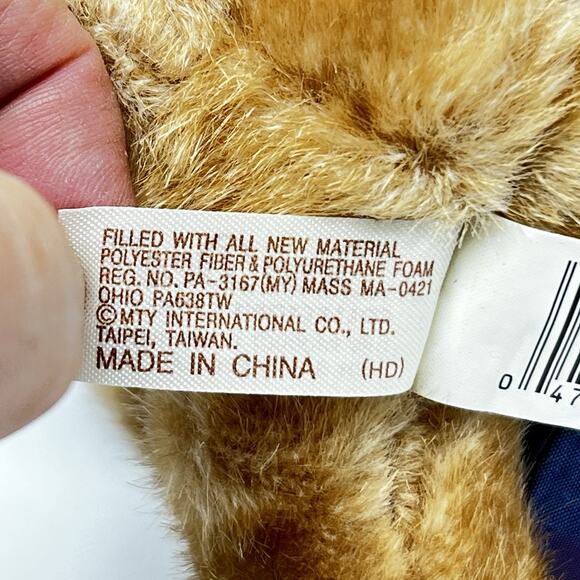 Dan Dee Brown Sitting Teddy Bear Plush Purple Hat Holding Heart Shaped Gift Box - Picture 7 of 13